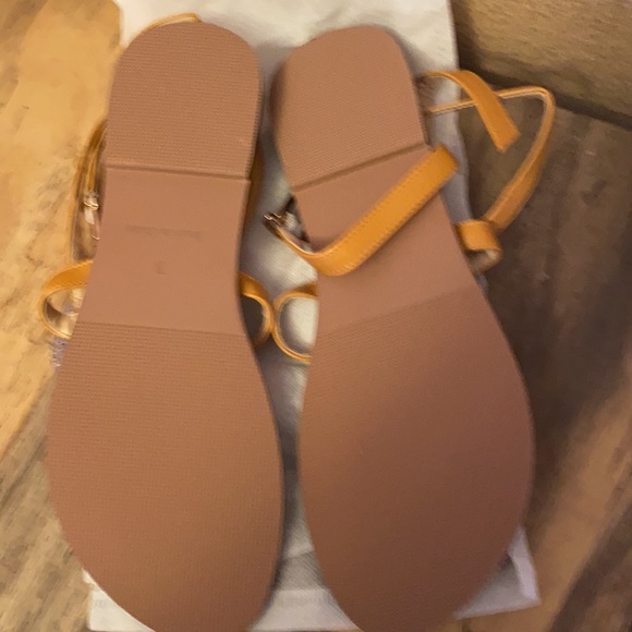 Flat ankle wrap sandels turquoise & sparkle - Picture 3 of 4